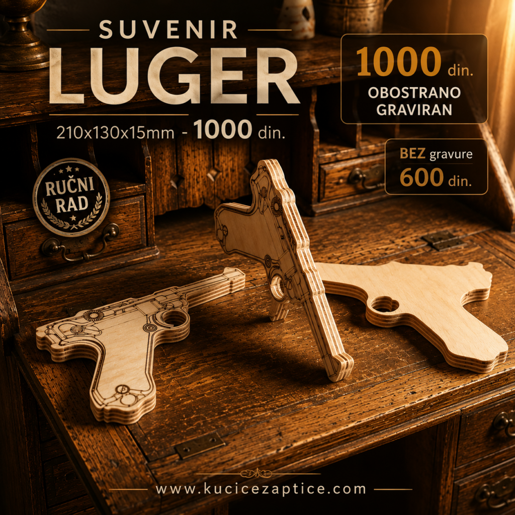 RUSTIK SUVENIR - LUGER graviran