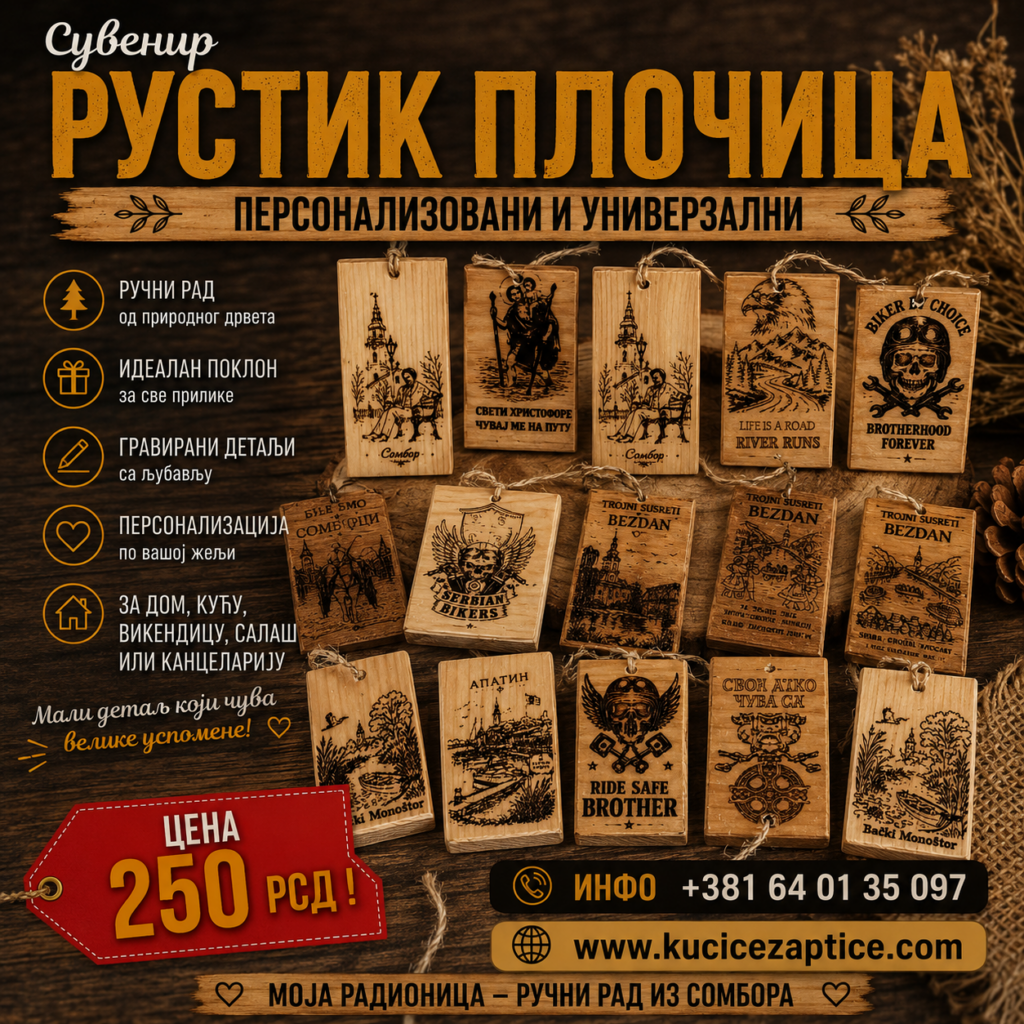 RUSTIK SUVENIR PLOČICA